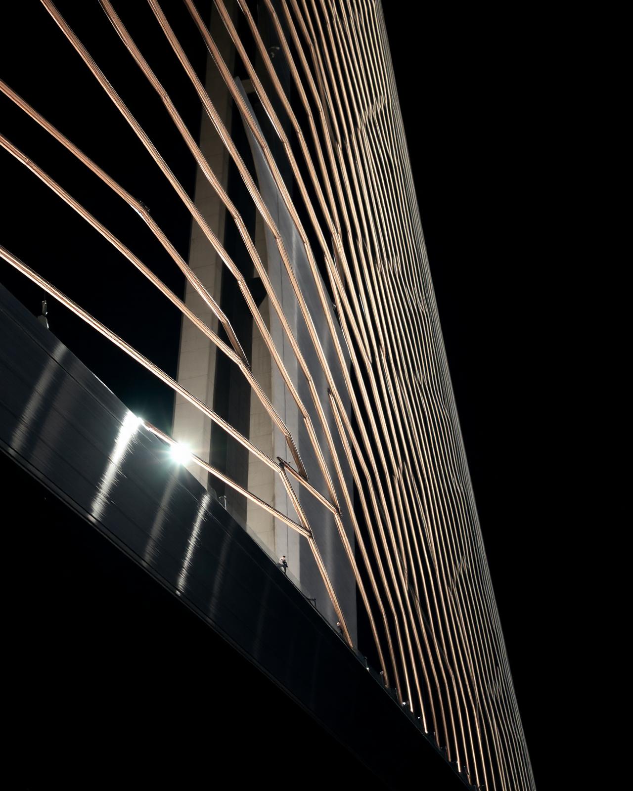 Suspension bridge cables — symbol of structure and ascension
